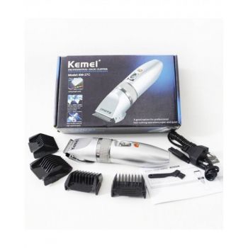 Kemei Rechargeable Electric Hair Clipper - KM 27C - Silver